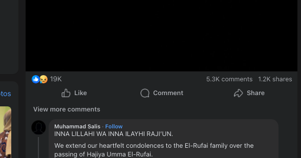 Acikin Awa Daya Mutane sama da dubu ashirin ( 20000 ) sun jajin ta wa Bello El-Rufai